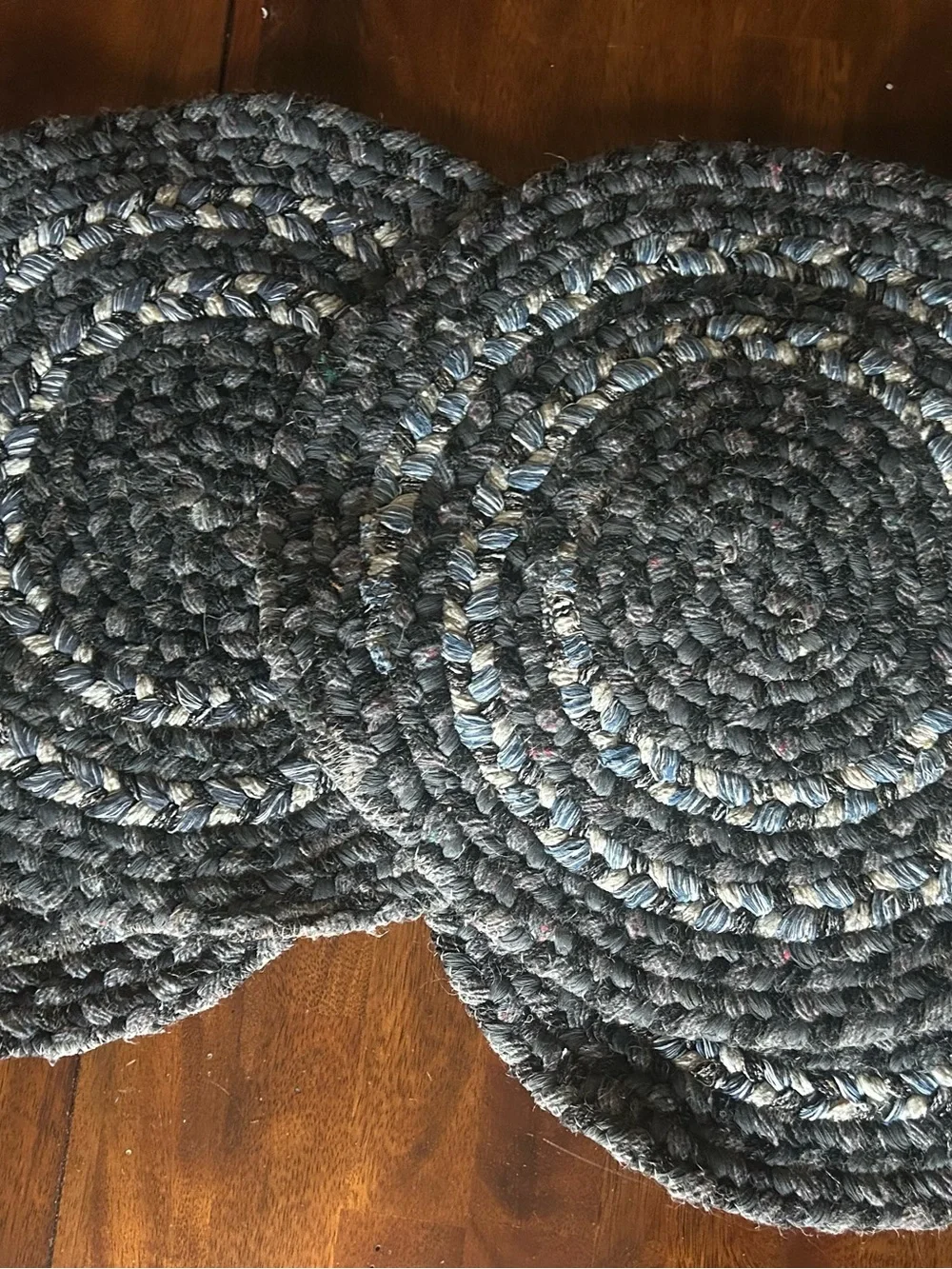 Vintage Braided Trivet Hot Plate Pad Table Mat Set 4 Matching